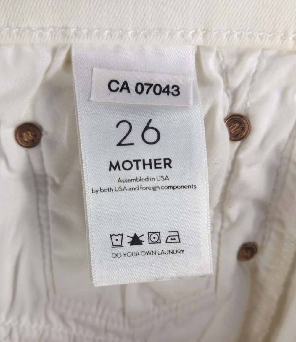 Mother The Dropout Jeans US 26 EU 36 Womens White Little Miss Innocent $198 - Picture 9 of 11